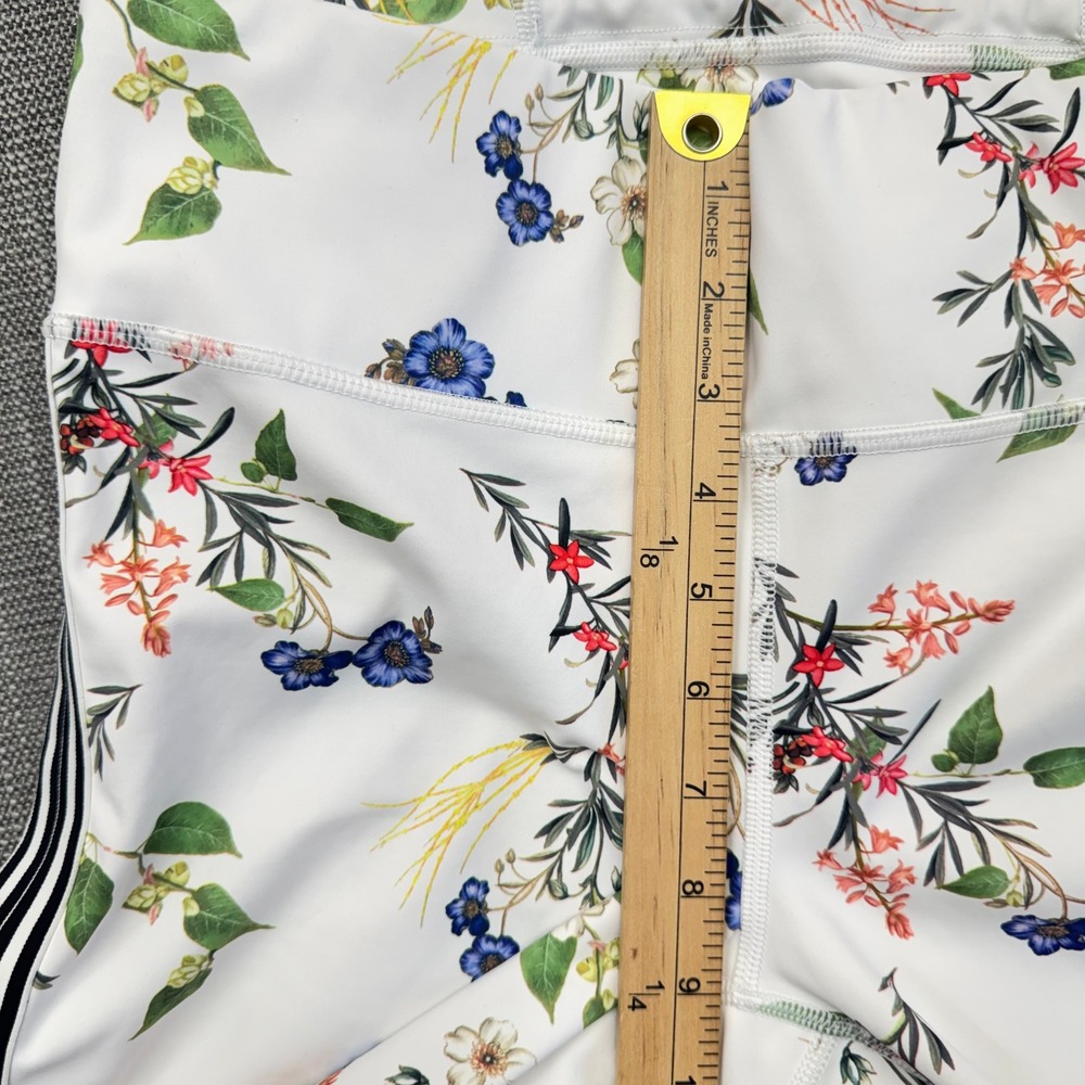 Athleta Contender Blossom Floral 7/8 Running Tights Medium Side Stripe - Picture 10 of 16